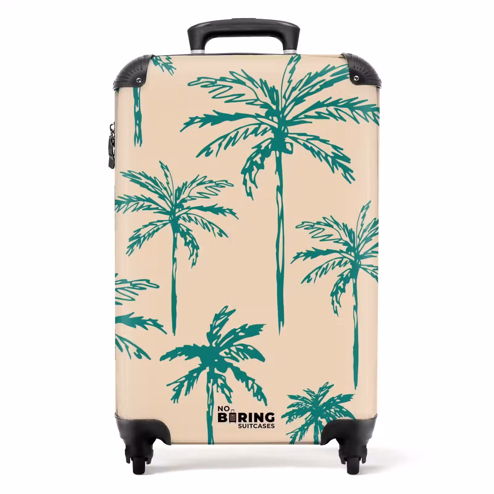Suitcase - Patterns - Palm trees on beige — 1