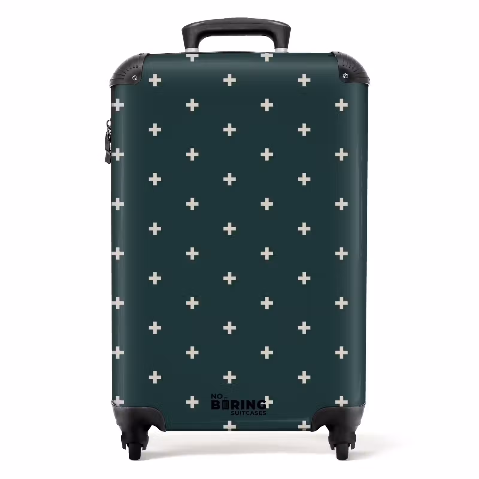 Suitcase - Patterns - Plus pattern on gray-blue — 1