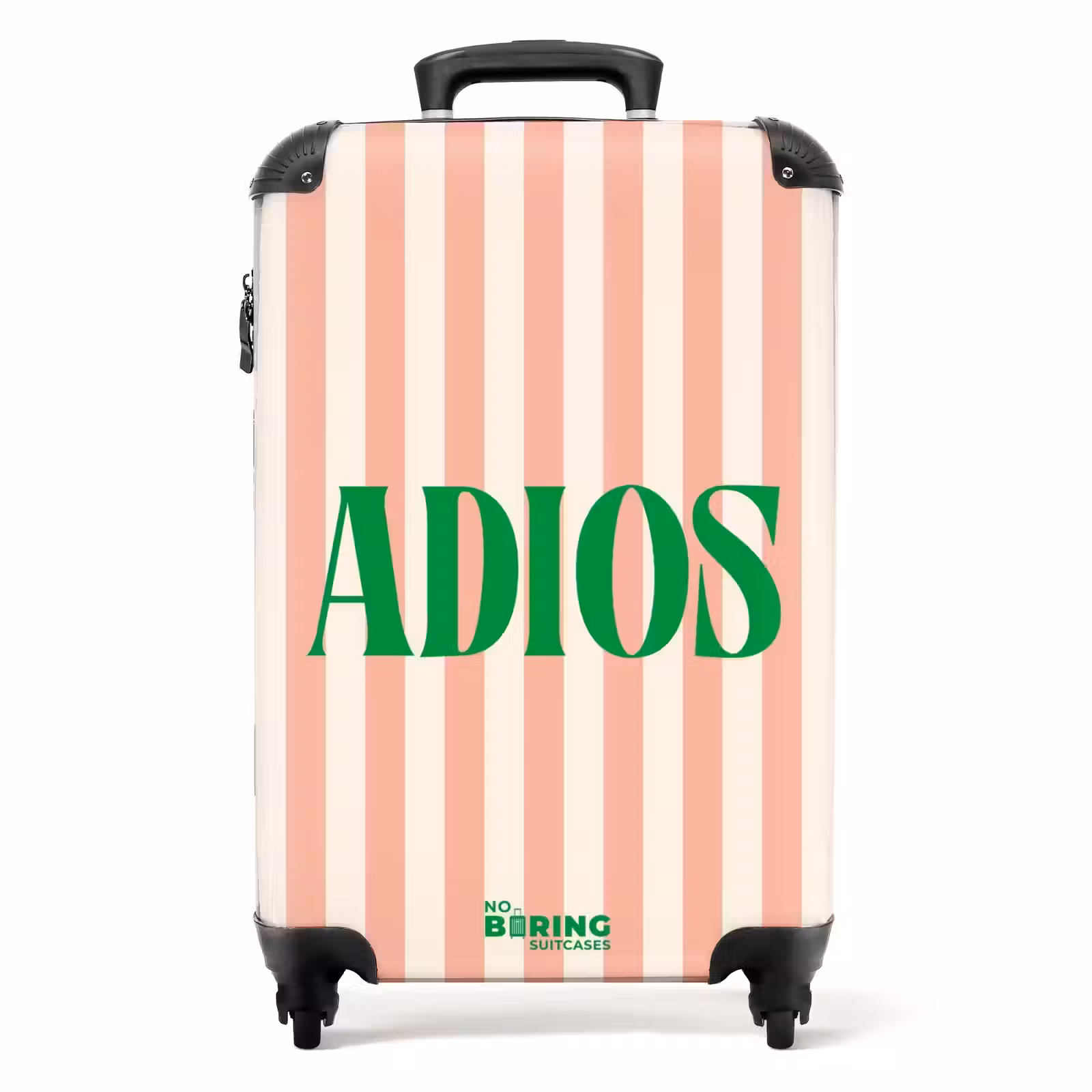 Suitcase - Quotes - Adios salmon pink and cream white — 1