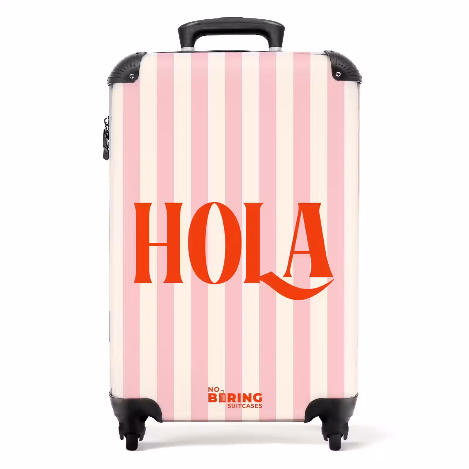Suitcase - Quotes - Hola powder pink and light peach — 1