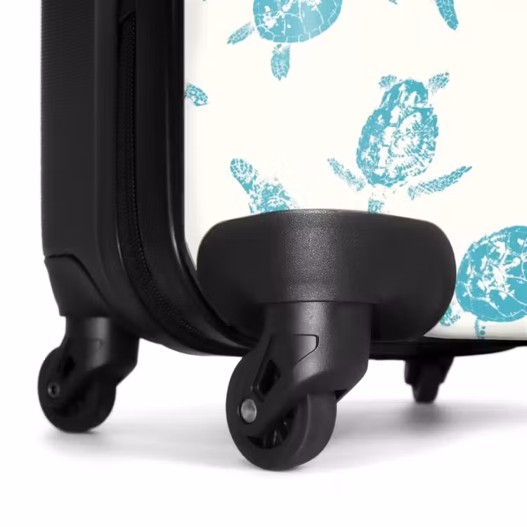 Suitcase - Patterns - Blue turtles on cream background — 6