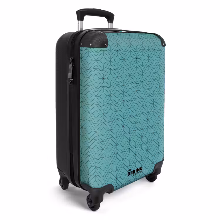 Suitcase - Patterns - Geometric pattern on blue — 4
