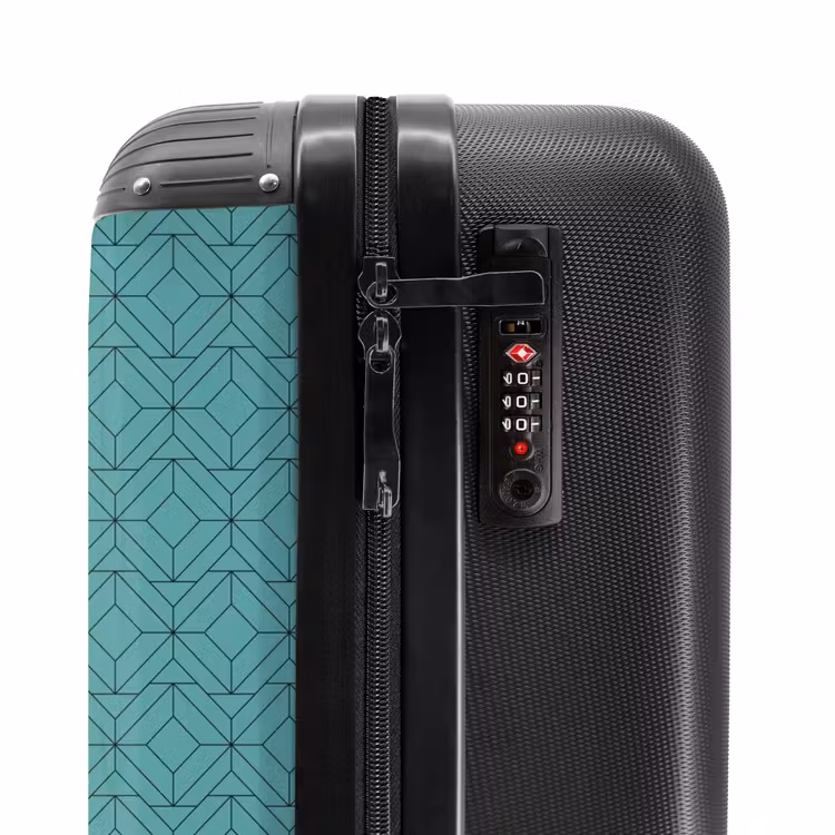 Suitcase - Patterns - Geometric pattern on blue — 5