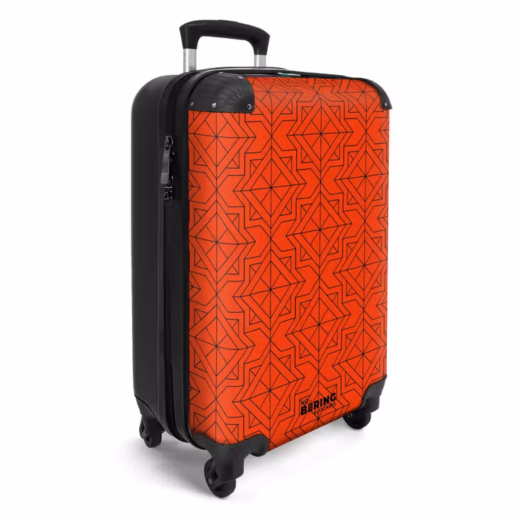 Suitcase - Patterns - Geometric pattern on orange — 4