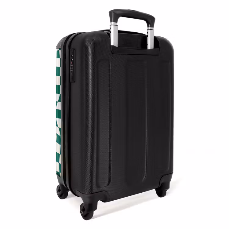 Suitcase - Patterns - Optical illusion in green and white — 2