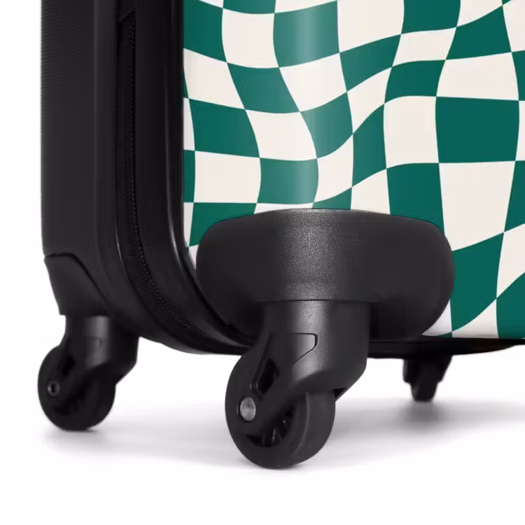 Suitcase - Patterns - Optical illusion in green and white — 6