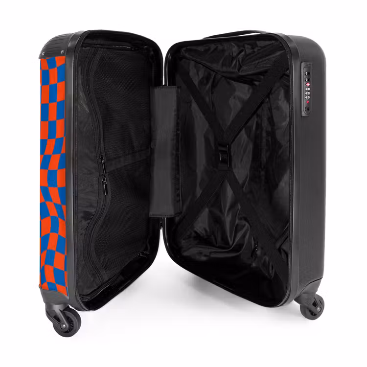 Suitcase - Patterns - Optical illusion in red and blue — 3