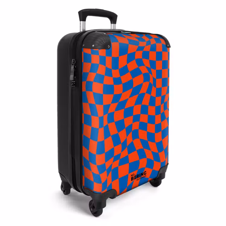 Suitcase - Patterns - Optical illusion in red and blue — 4
