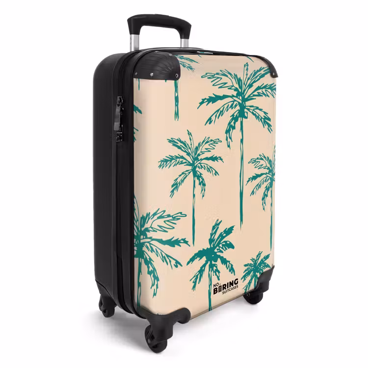 Suitcase - Patterns - Palm trees on beige — 4