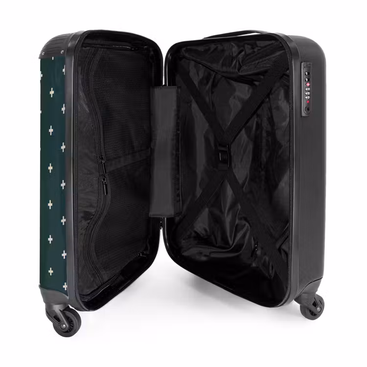 Suitcase - Patterns - Plus pattern on gray-blue — 3