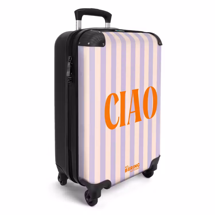Suitcase - Quotes - Ciao pastel lilac and salmon color — 4
