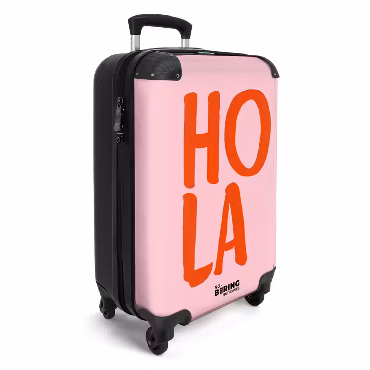 Suitcase - Quotes - Hola light pink — 4