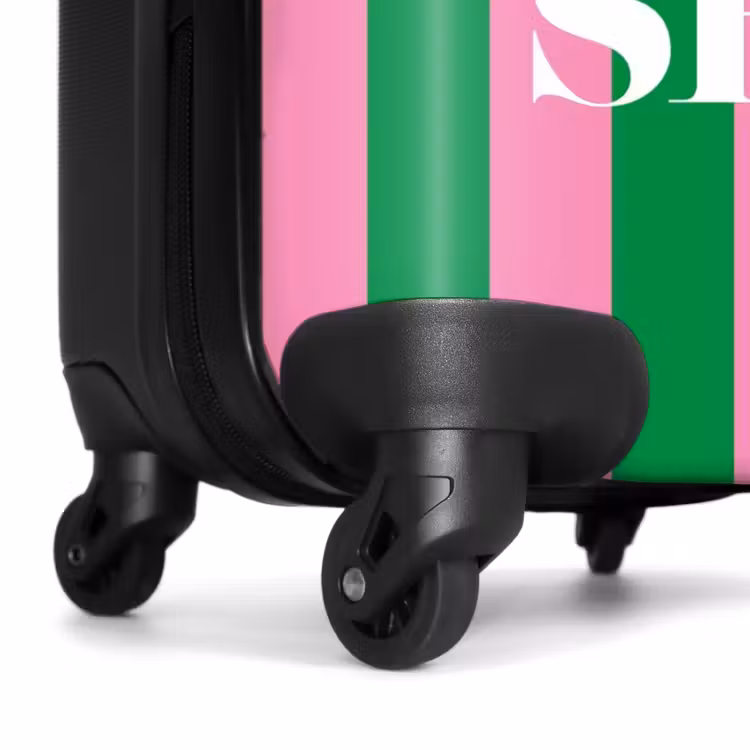 Suitcase - Quotes - Que sera sera emerald green and fuchsia pink — 6