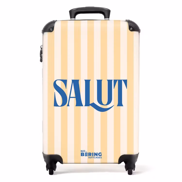 Suitcase - Quotes - Salut light amber and cream white — 1