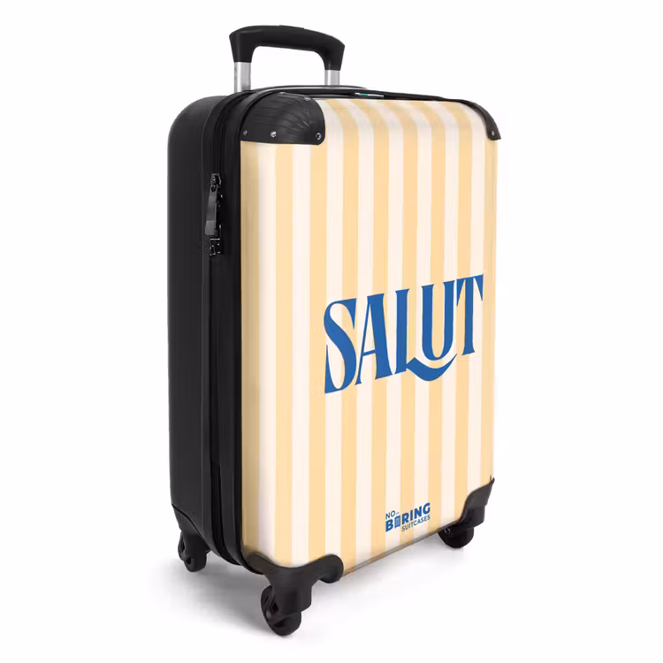 Suitcase - Quotes - Salut light amber and cream white — 4