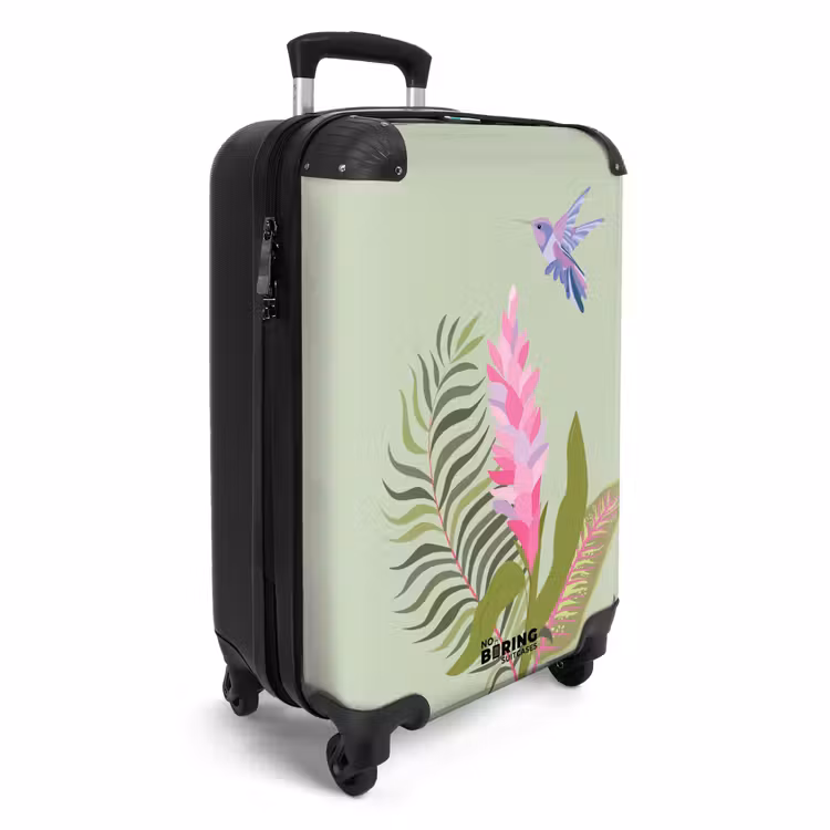 Suitcase - Summer memories - Hummingbird by tropical flowers — 4
