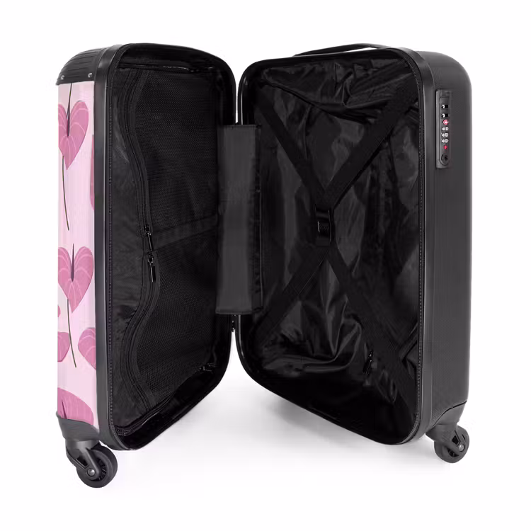 Suitcase - Summer memories - Pink anthurium pattern — 3
