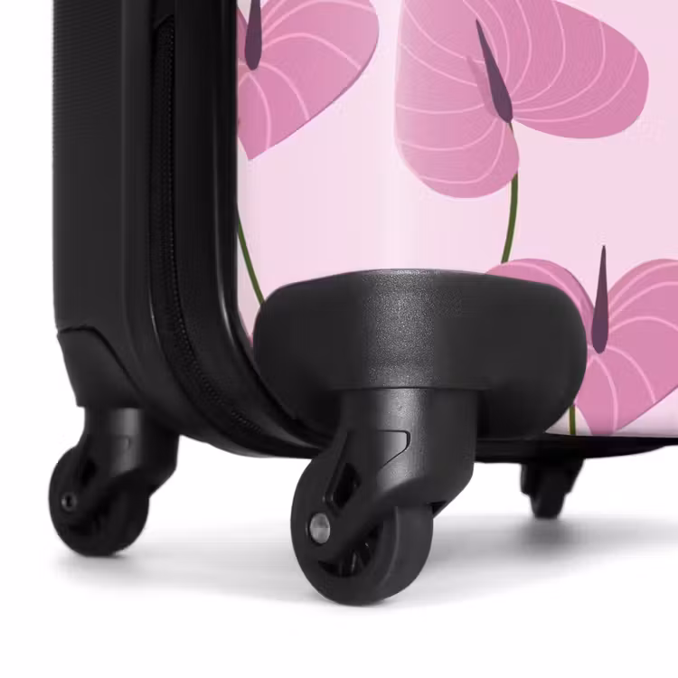 Suitcase - Summer memories - Pink anthurium pattern — 6