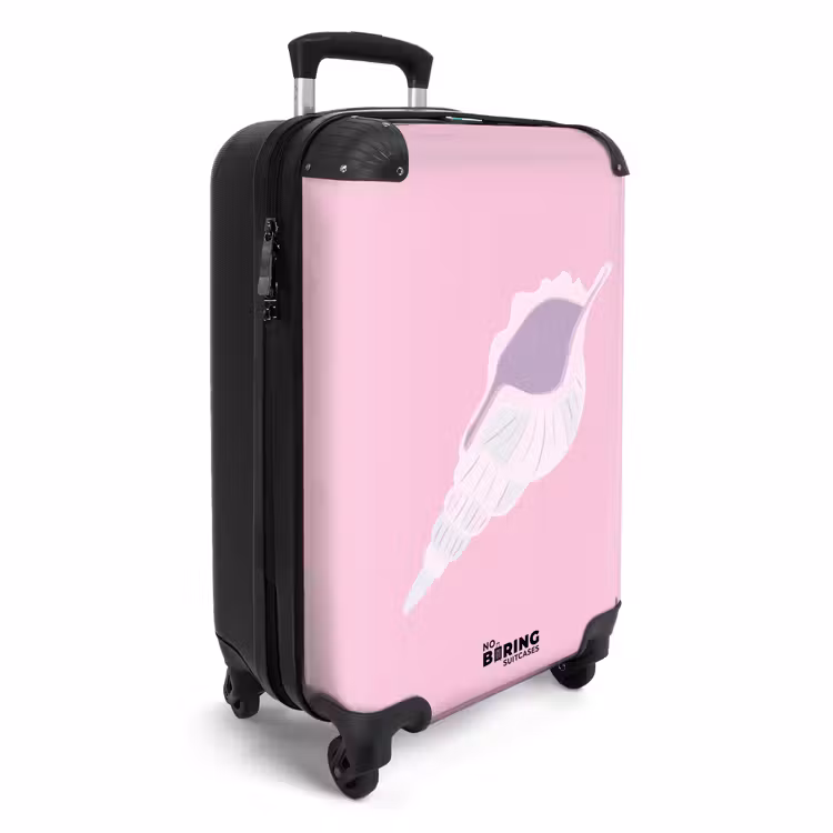 Suitcase - Summer memories - Shell art on pink — 4