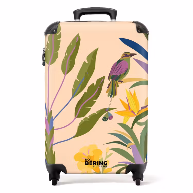 Suitcase - Summer memories - Tropical bird among exotic plants — 1