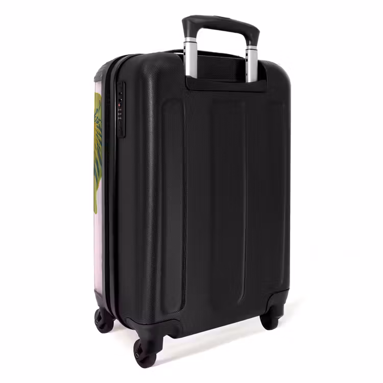 Suitcase - Summer memories - Tropical leaves on pink background — 2
