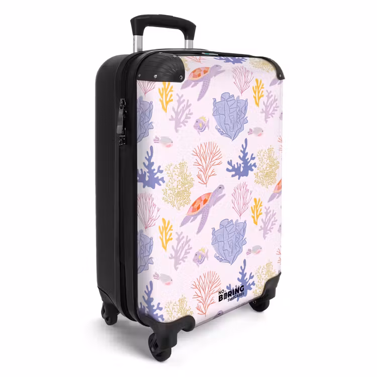 Suitcase - Summer memories - Tropical turtle pattern — 4