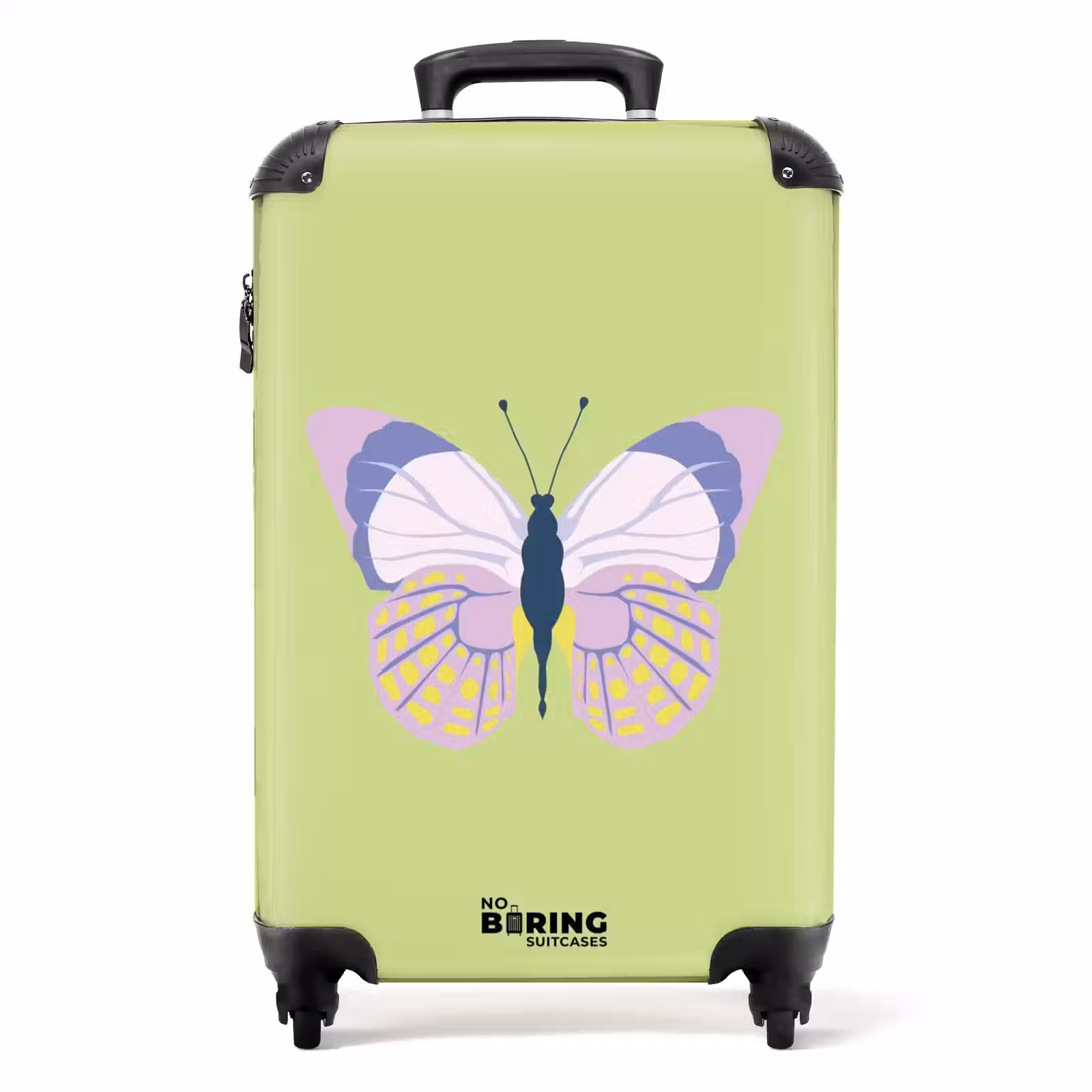 Suitcase - Summer memories - Butterfly on green background — 1