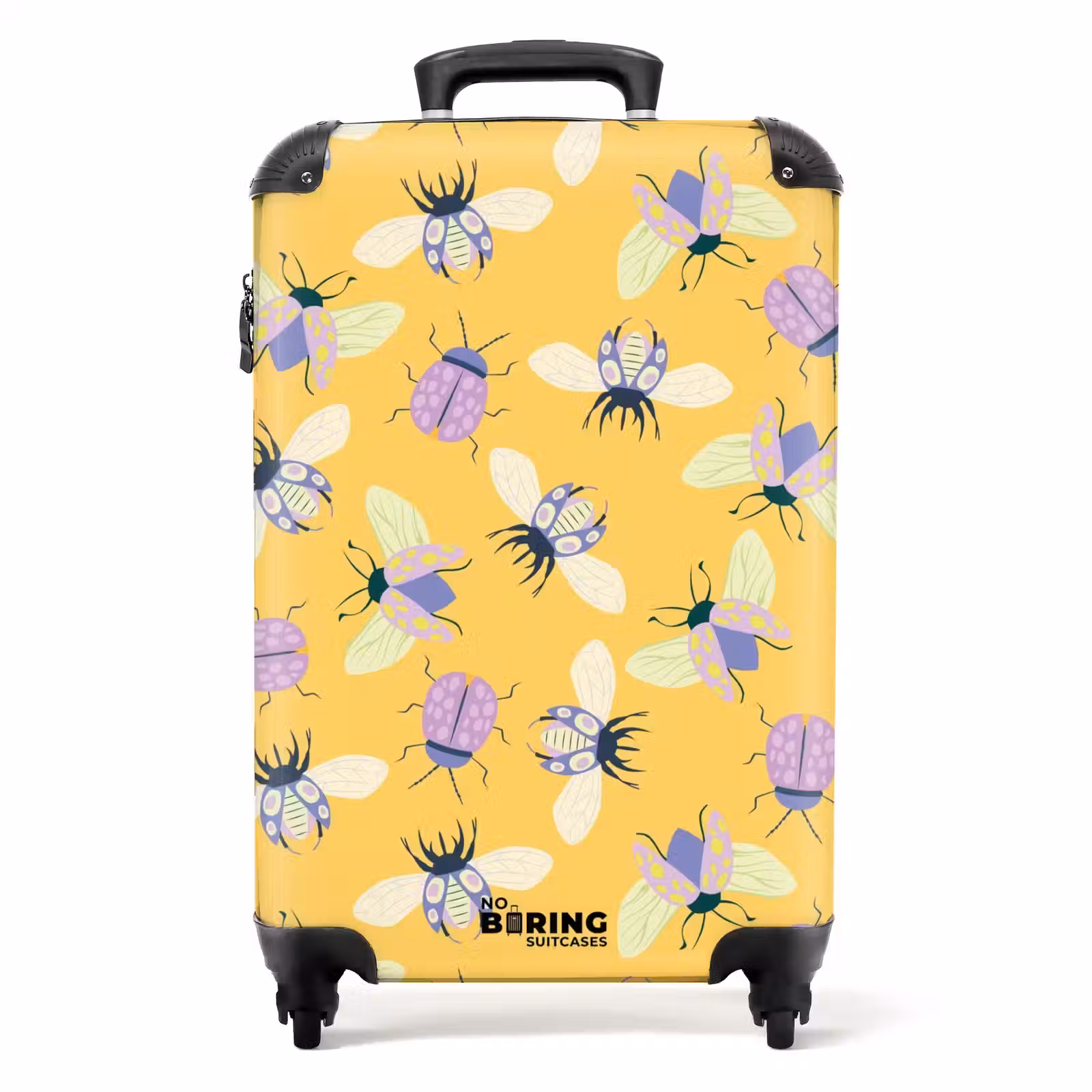 Suitcase - Summer memories - Cheerful insect pattern on yellow — 1