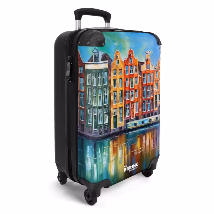 Suitcase - Amsterdam - Oil painting - Canal - Painting - Art — 4
