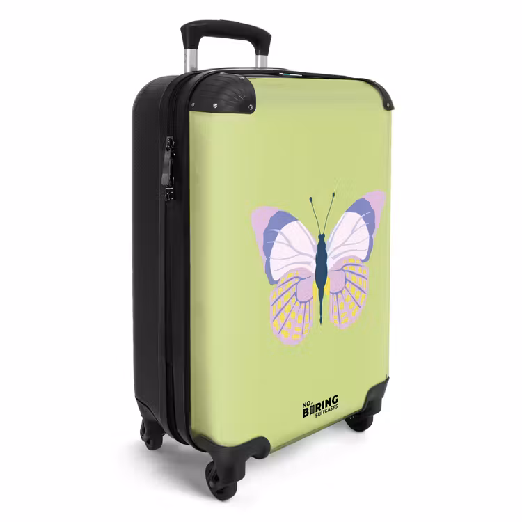 Suitcase - Summer memories - Butterfly on green background — 4
