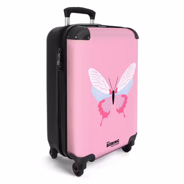 Suitcase - Summer memories - Butterfly on pink background — 4