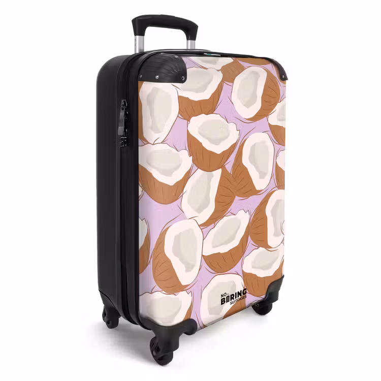 Suitcase - Summer memories - Coconuts on a lilac background — 4