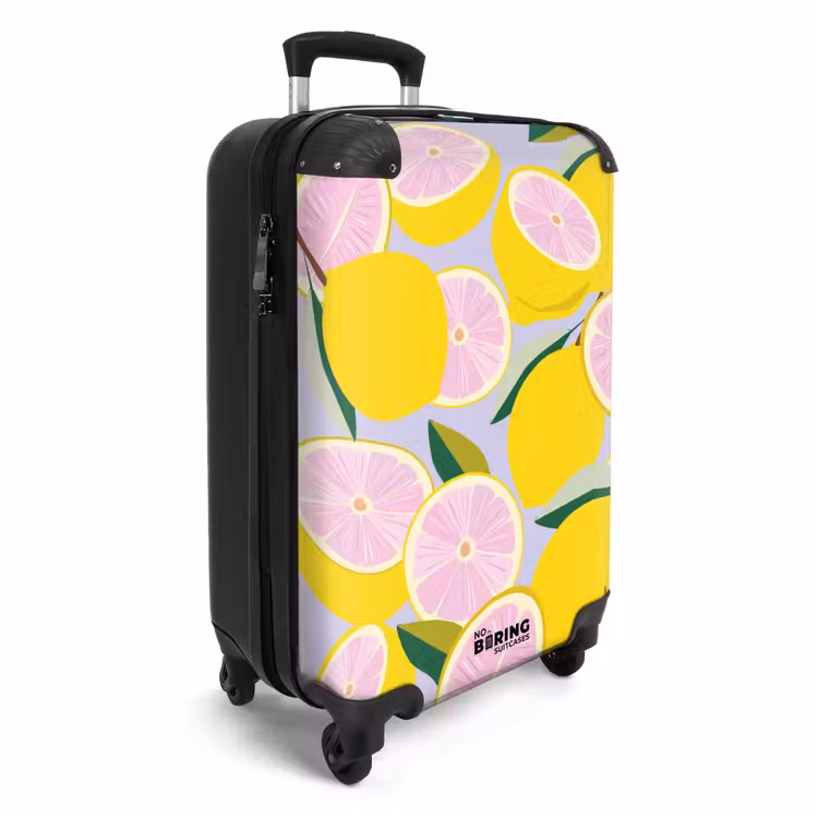 Suitcase - Summer memories - Lemons on a lilac background — 4