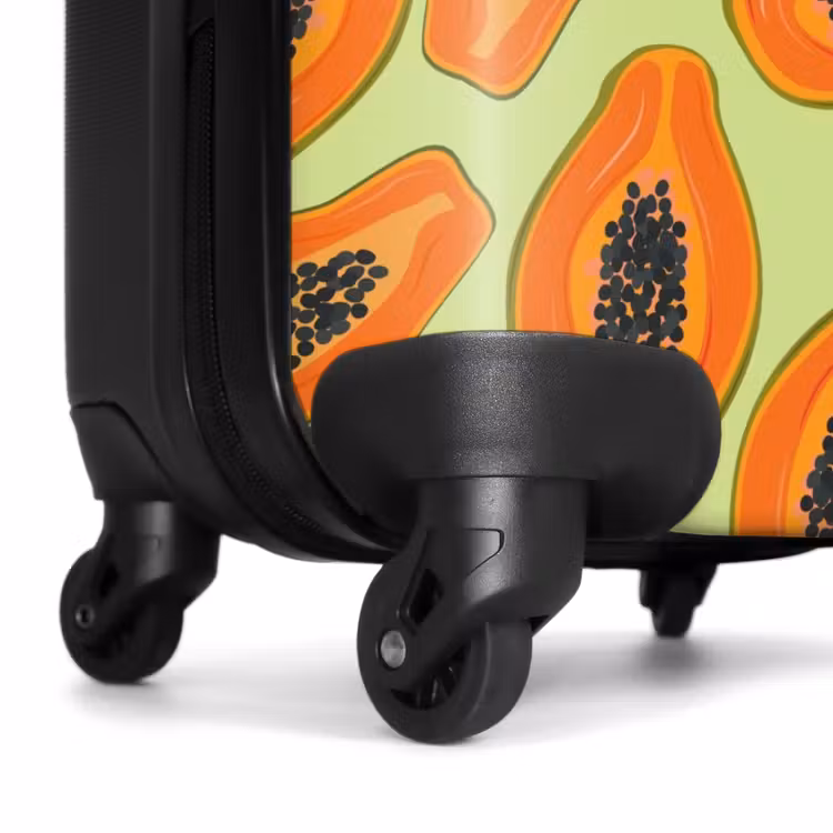 Suitcase - Summer memories - Papayas on a green background — 6