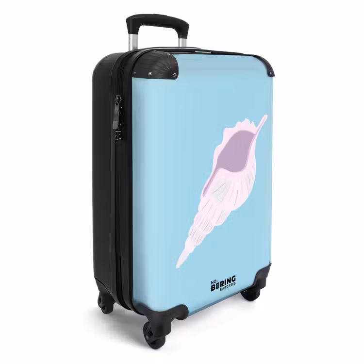 Suitcase - Summer memories - Shell art on blue — 4