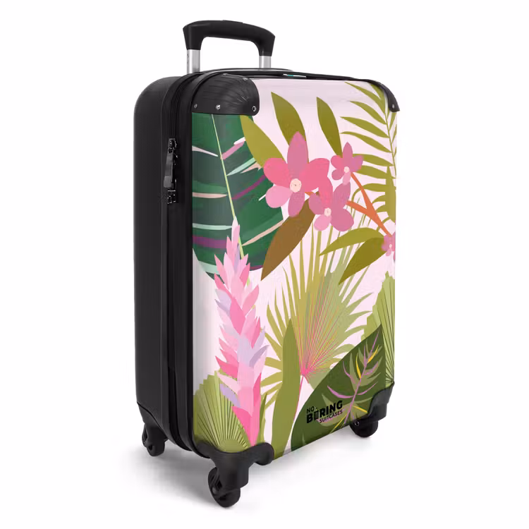 Suitcase - Summer memories - Tropical flowers and leaves — 4