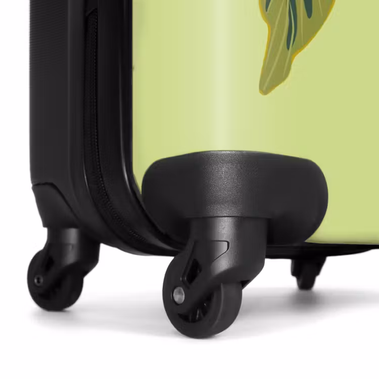 Suitcase - Summer memories - Tropical leaves on Green background — 6