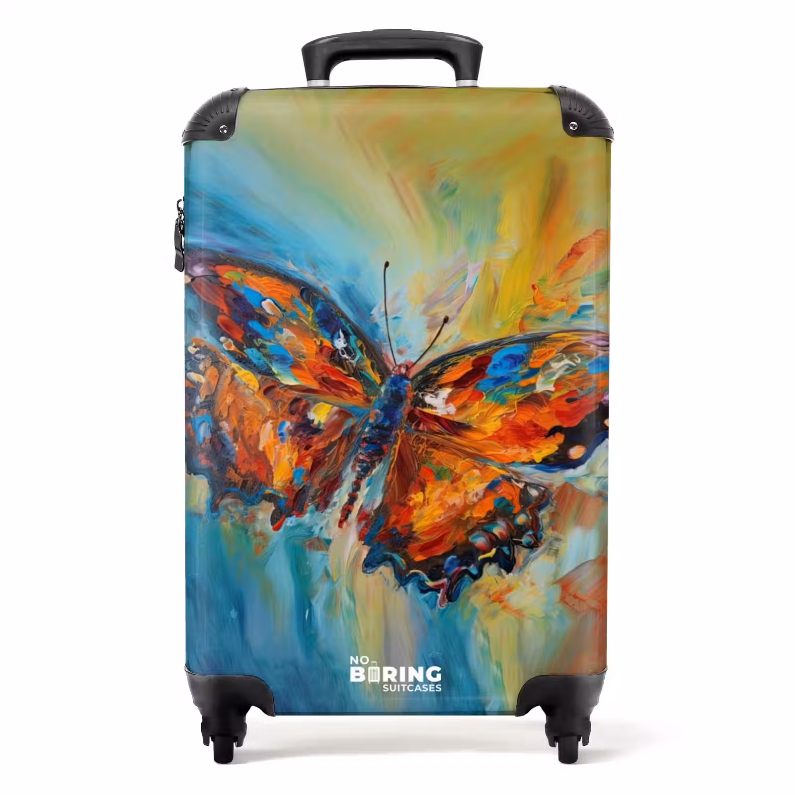 Suitcase - Butterfly as a colorful oil painting artwork — 1