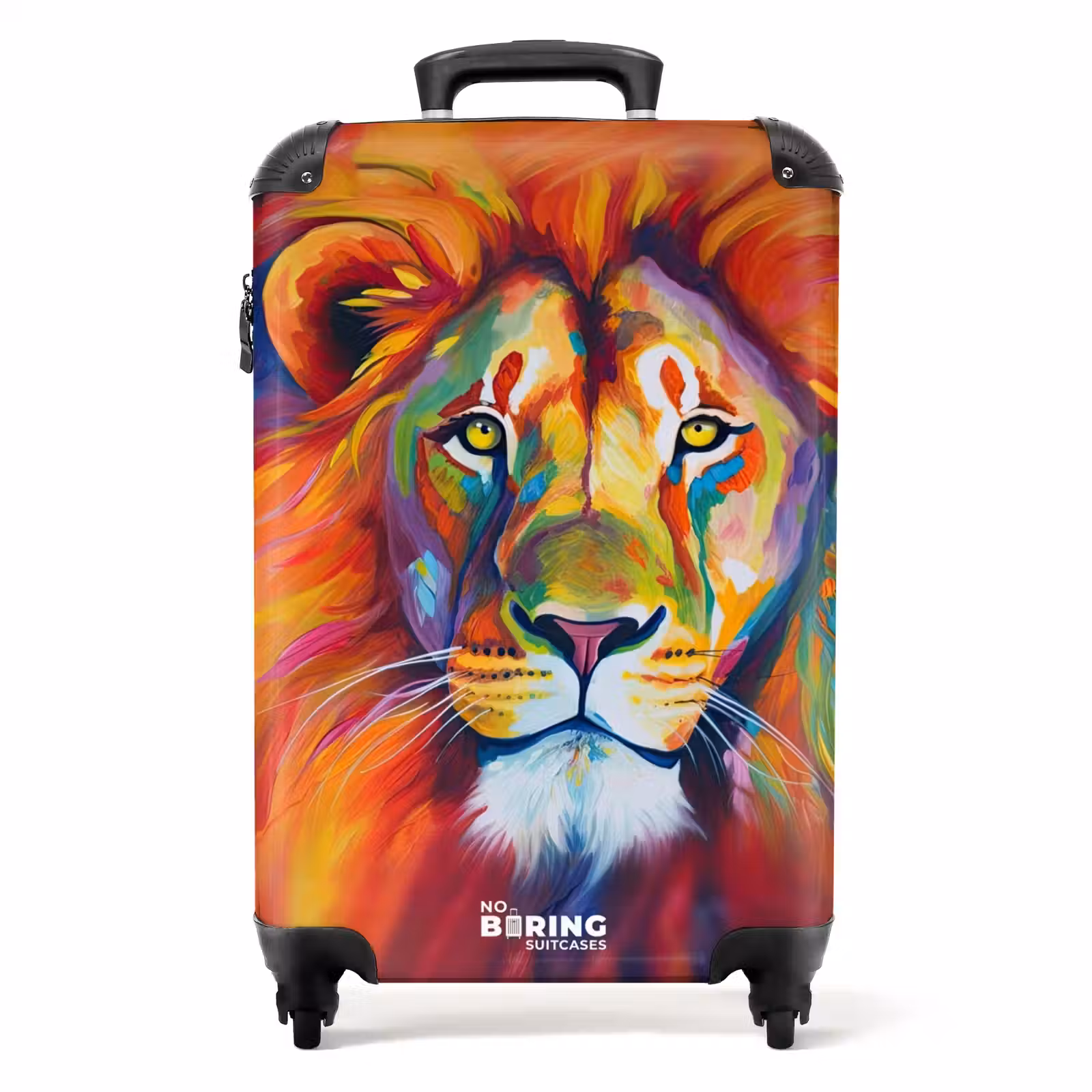 Suitcase - Colorful lion in oil painting — 1