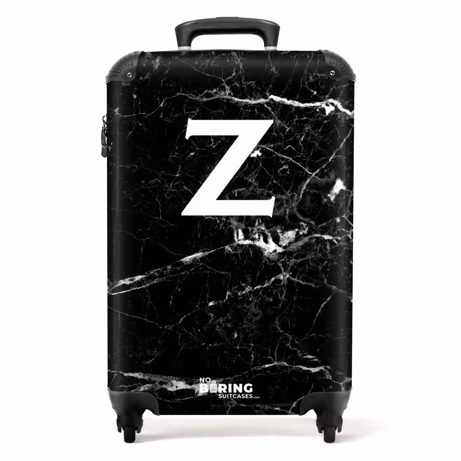Suitcase - Marble look - Letter Z - Black — 1