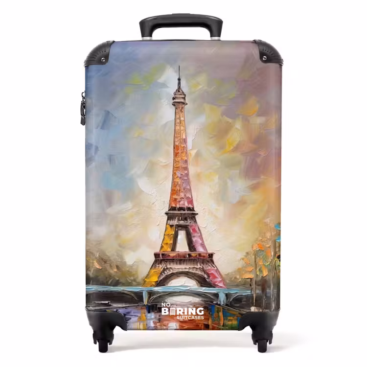 Suitcase - Eiffel Tower - Painting - Oil Painting - Paris — 1