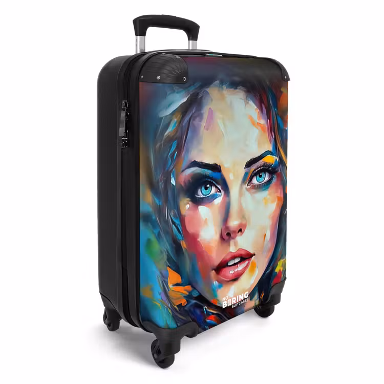 Suitcase - Face - Woman - Oil Painting - Colorful - Art — 4