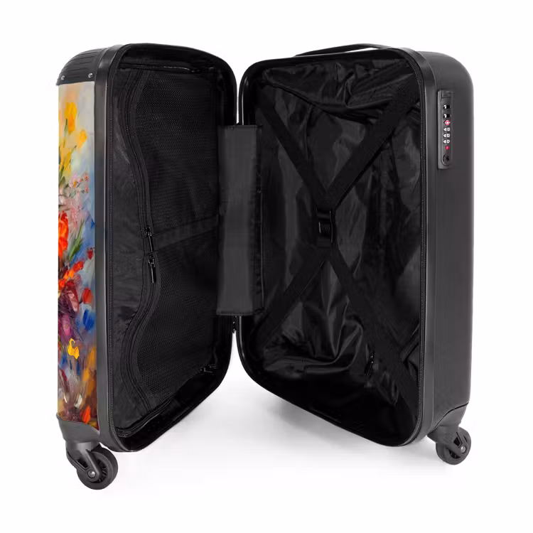 Suitcase - Flowers - Colorful - Oil paint - Flower pot — 3