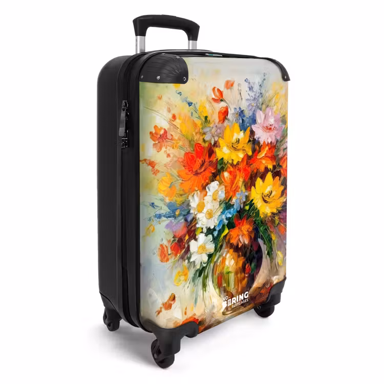 Suitcase - Flowers - Colorful - Oil paint - Flower pot — 4