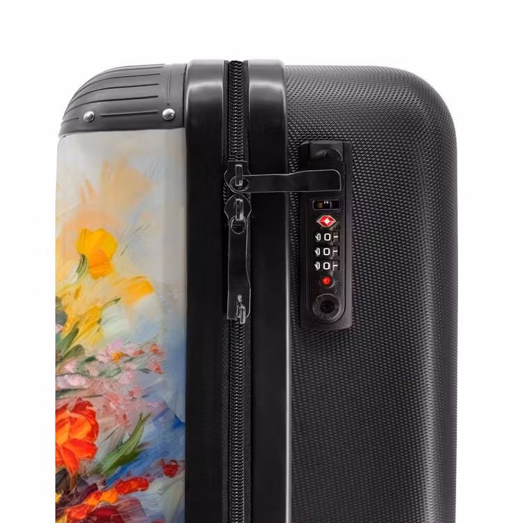 Suitcase - Flowers - Colorful - Oil paint - Flower pot — 5