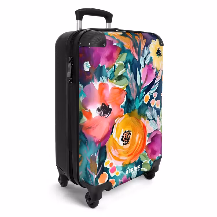 Suitcase - Flowers - Oil Painting - Art - Nature — 4