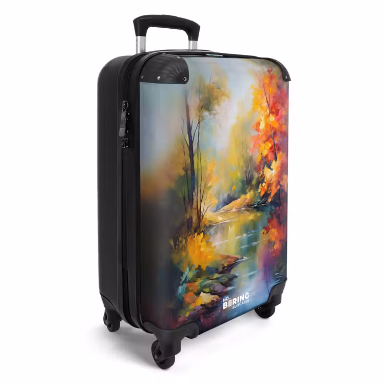 Suitcase - Landscape - Oil painting - River - Colorful — 4