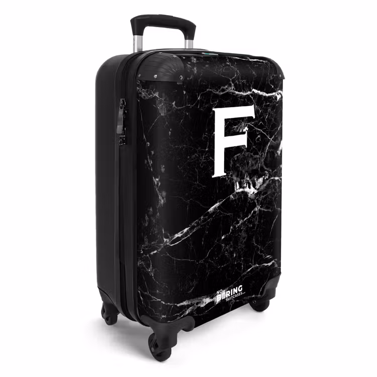 Suitcase - Marble - Black - Letter F — 4