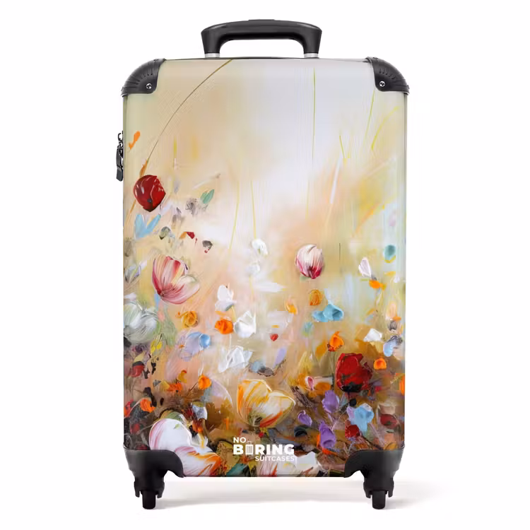 Suitcase - Oil painting - Flowers - Colorful - Nature — 1
