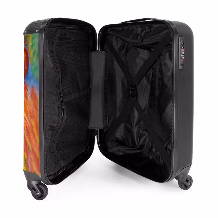 Suitcase - Portrait of a lion in colorful oil paint — 3